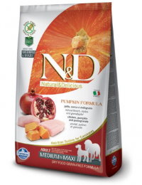 N&D Dog GF Pumpkin Chicken & Pomegranate Adult Medium & Maxi