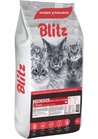Blitz Classic сухой корм для взрослых кошек «Курица»